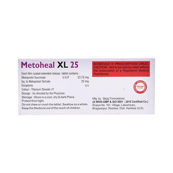METOHEAL XL 25mg Tablet 10's