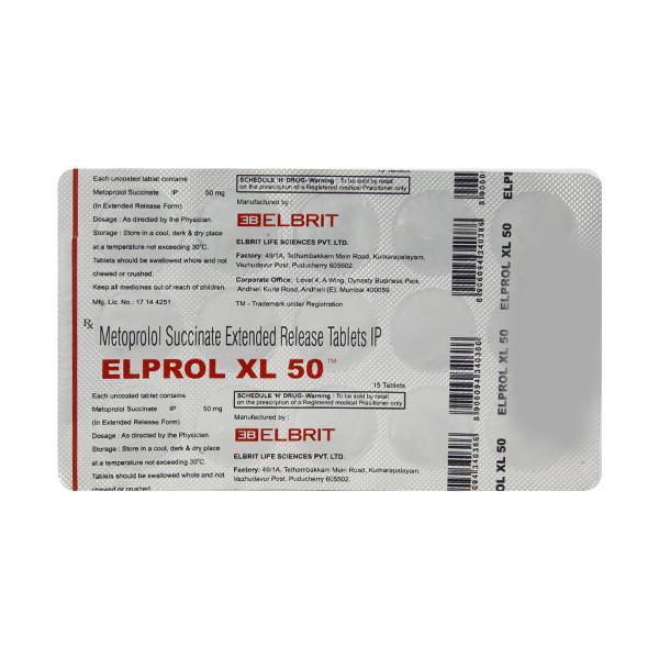 Elprol XL 50mg Tablet 15'S