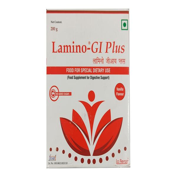 LAMINO GI PLUS NO ADDED SUGAR VANILLA FLAVOUR Powder 200gm