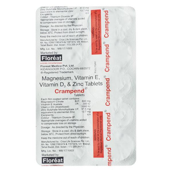 CRAMPEND Tablet 10's - Global Surgicals