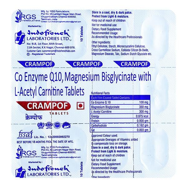 CRAMPOF Tablet 10's - Global Surgicals