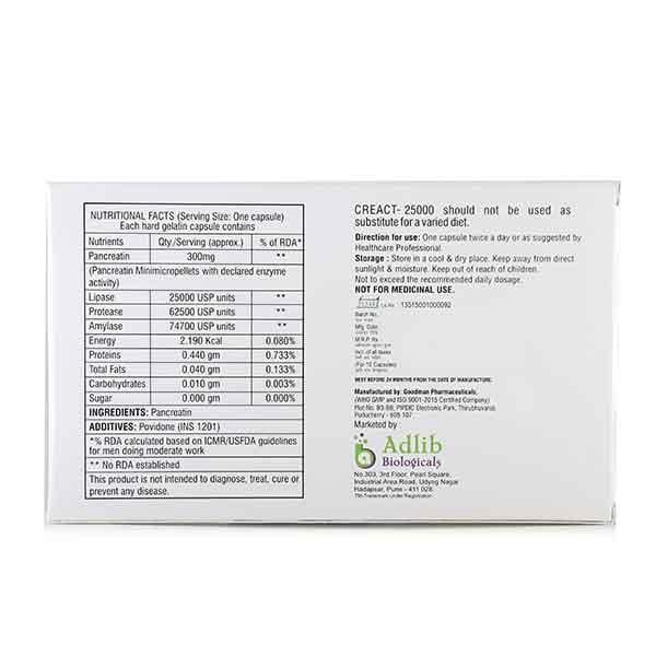 CREACT 25000 Capsule 10's - Global Surgicals