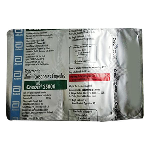 Creon 25000 Capsule 10'S - Global Surgicals