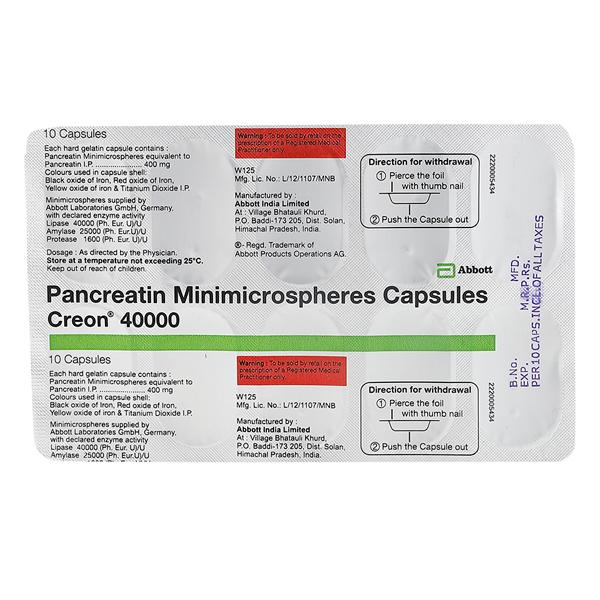 Creon 40000 Capsule 10'S - Global Surgicals