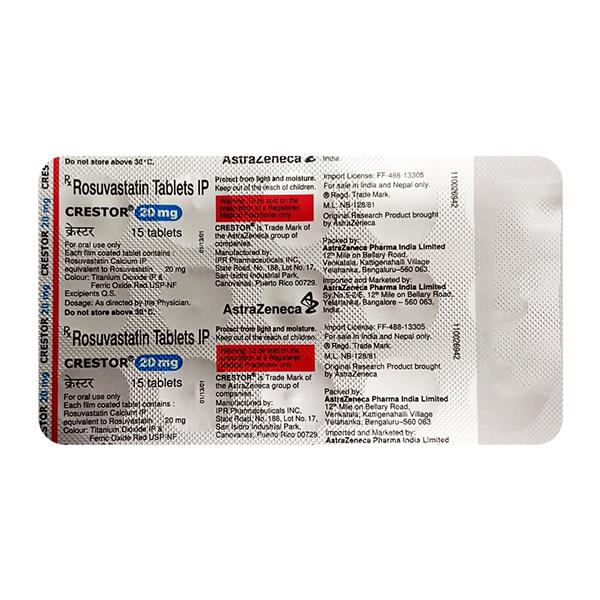 CRESTOR 20mg Tablet 15's - Global Surgicals