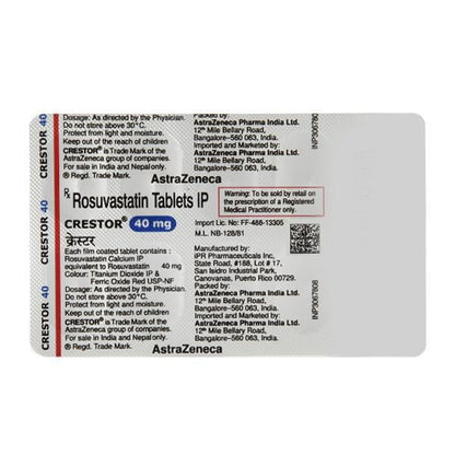 Crestor 40mg Tablet 10'S - Global Surgicals