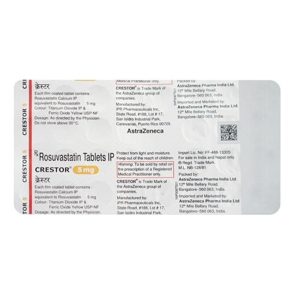Crestor 5mg Tablet 30'S - Global Surgicals