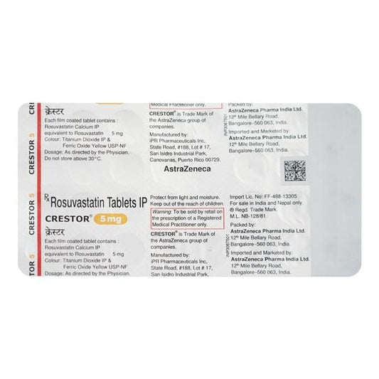 Crestor 5mg Tablet 30'S - Global Surgicals