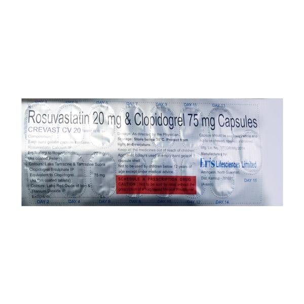 CREVAST CV 20 Capsule 15's - Global Surgicals