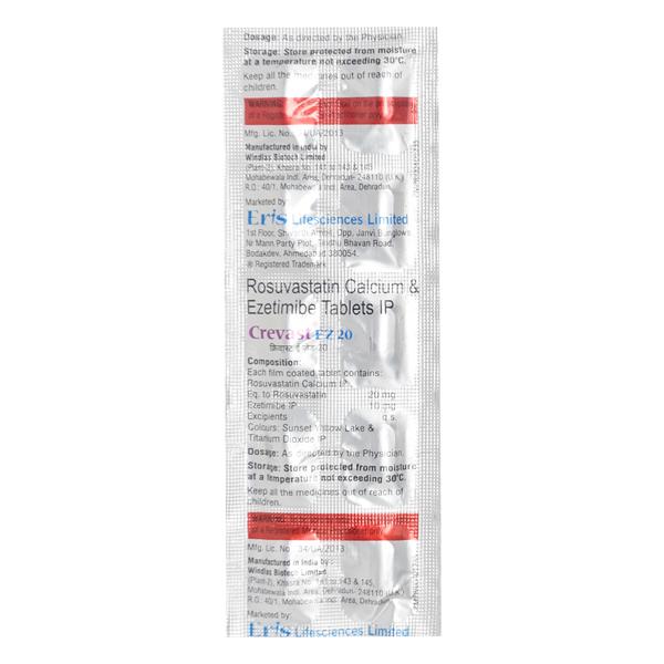 CREVAST EZ 20 Tablet 10's - Global Surgicals