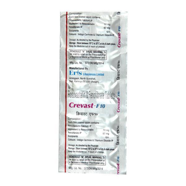 Crevast F 10mg Tablet 10'S - Global Surgicals