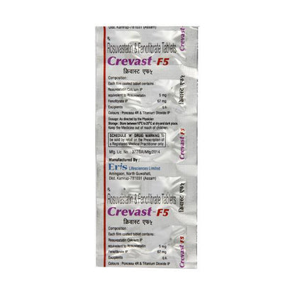 Crevast F 5mg Tablet 10'S - Global Surgicals