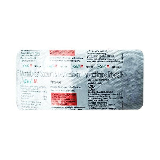Criz M Tablet 10'S - Global Surgicals