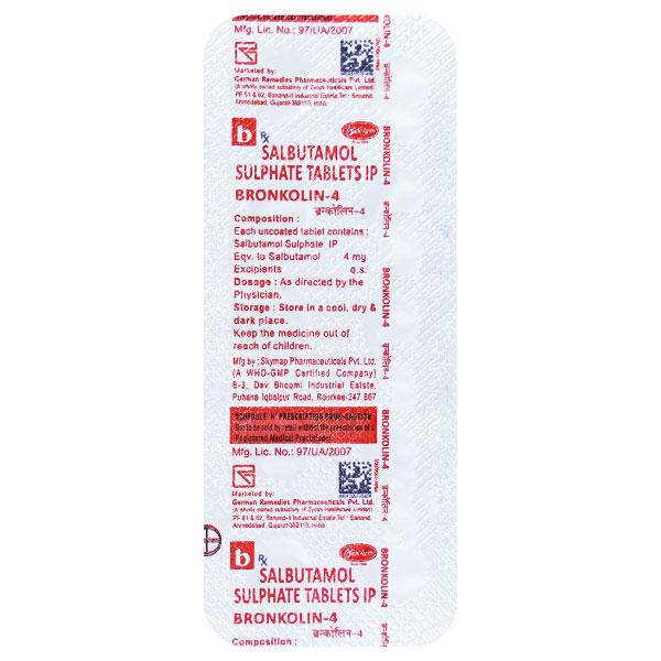 BRONKOLIN 4 Tablet 10's