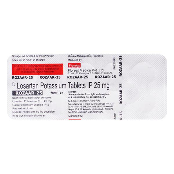 ROZAAR 25 Tablet 10's