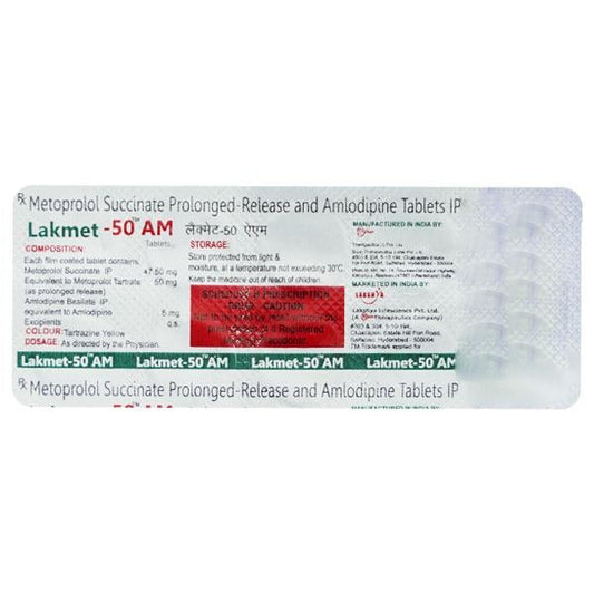 Lakmet AM 50mg Tablet 10'S