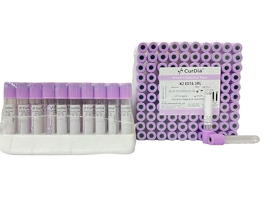 Curdia K2EDTA Vacuum Blood Collection Tube - Global Surgicals