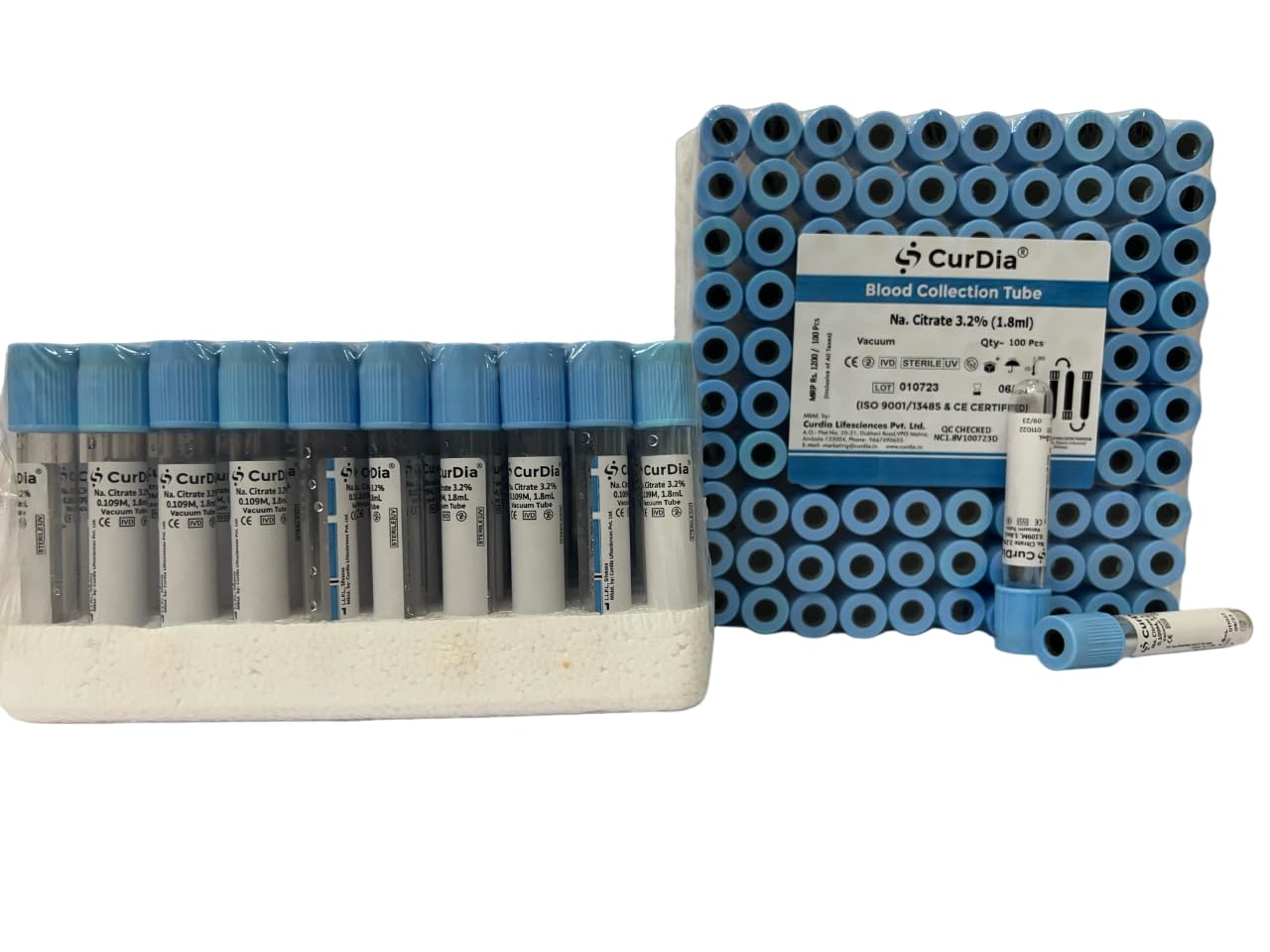 Curdia Sodium Citrate 3.2% Blood Collection Tube - Global Surgicals