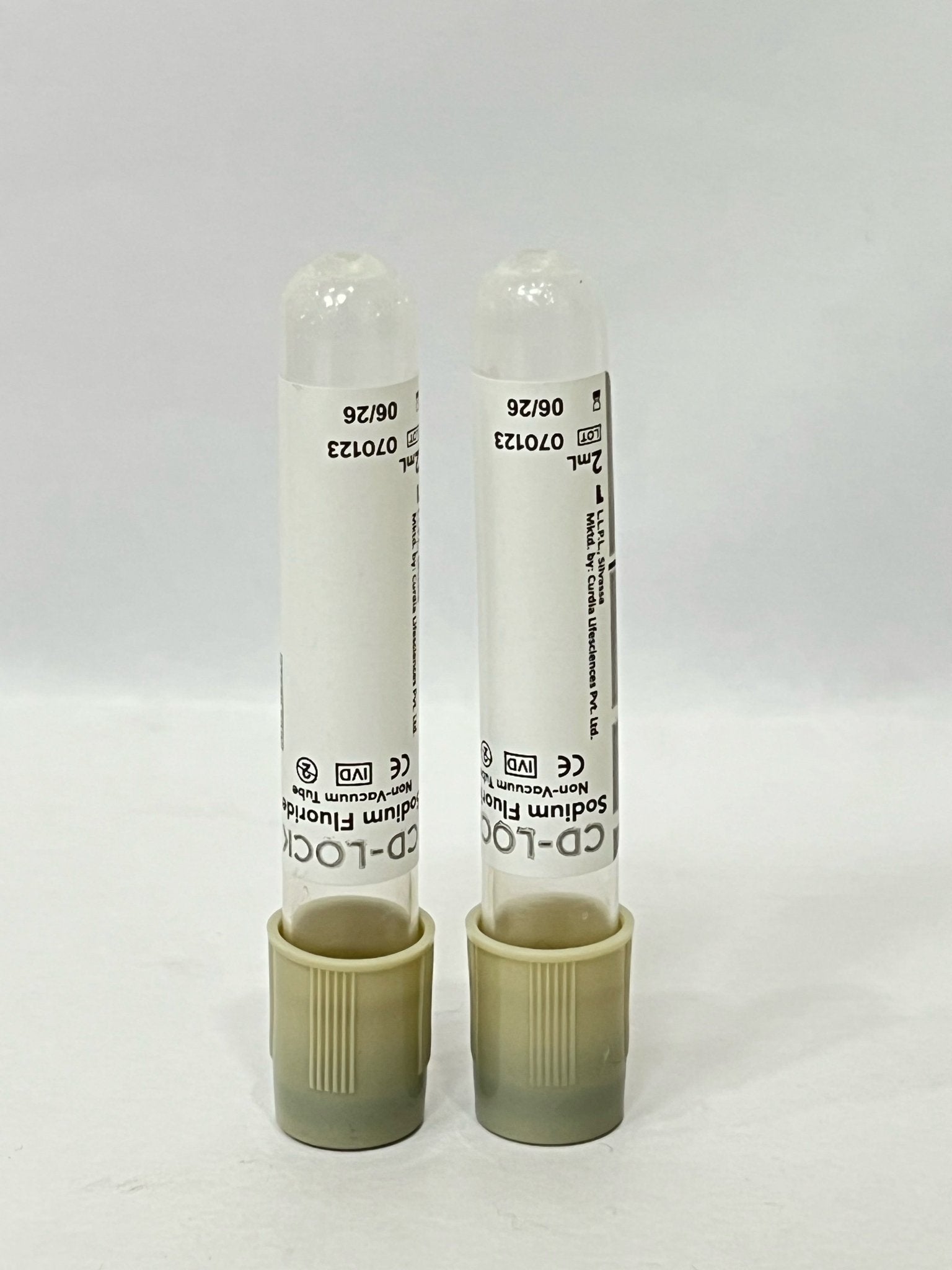 Curdia Sodium Fluoride Non Vaccum Blood Collection Tube - Global Surgicals