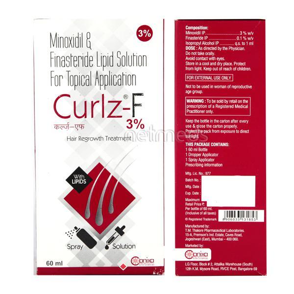 Curlz F 3% Solution 60ml - Global Surgicals
