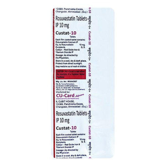 CUSTAT 10 Tablet 10's - Global Surgicals