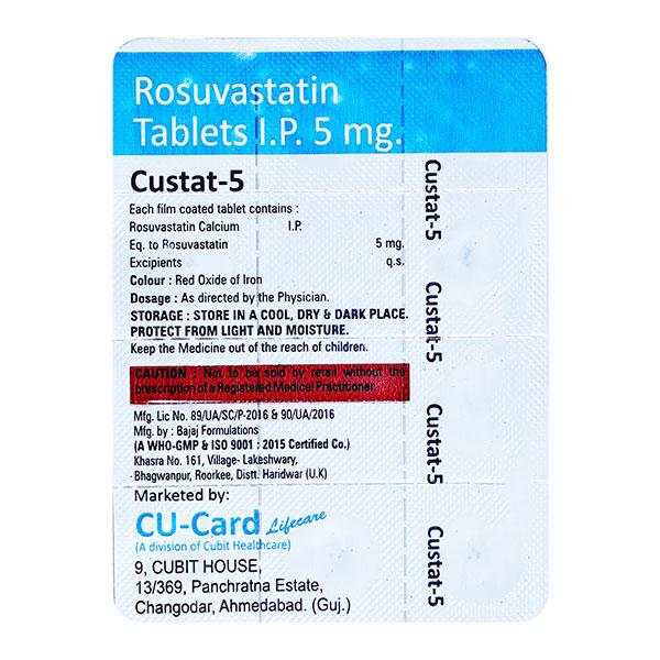 CUSTAT 5 Tablet 10's - Global Surgicals