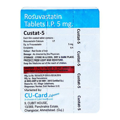 CUSTAT 5 Tablet 10's - Global Surgicals