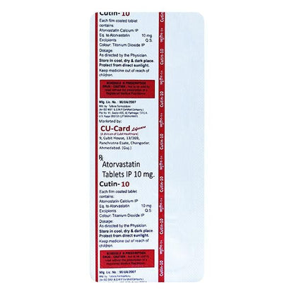 CUTIN 10 Tablet 10's - Global Surgicals