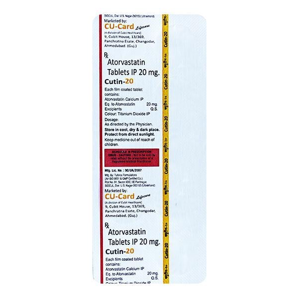 CUTIN 20 Tablet 10's - Global Surgicals