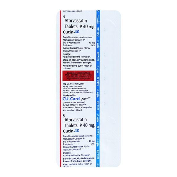 CUTIN 40 Tablet 10's - Global Surgicals