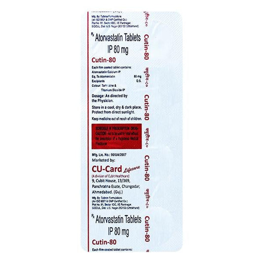 CUTIN 80 Tablet 10's - Global Surgicals