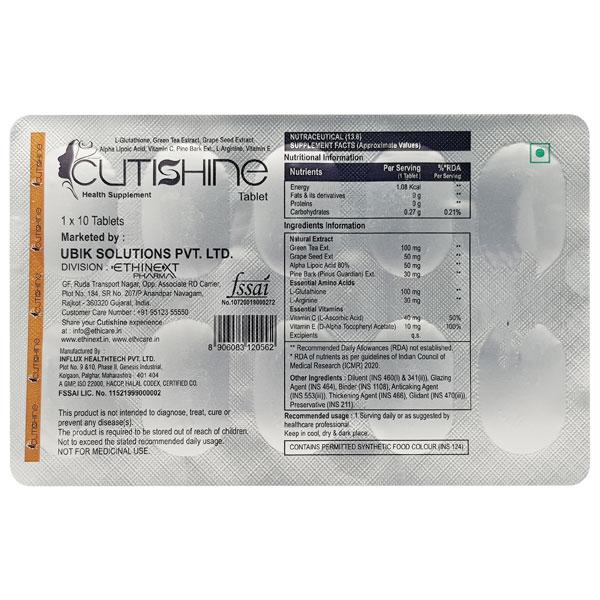 Cutishine Tablet 10'S - Global Surgicals
