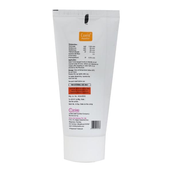 CUVIA SPF 30 AQUA Gel 50gm - Global Surgicals