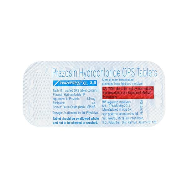 Prazopress XL 2.5mg Tablet 30'S