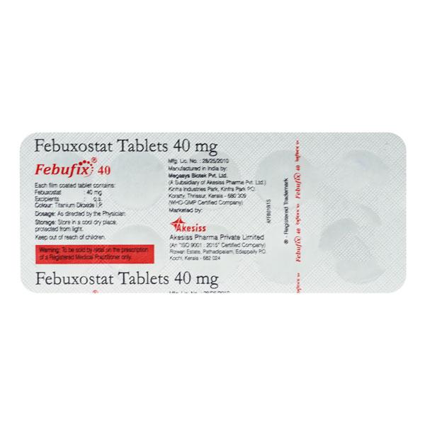 Febufix 40mg Tablet 10'S