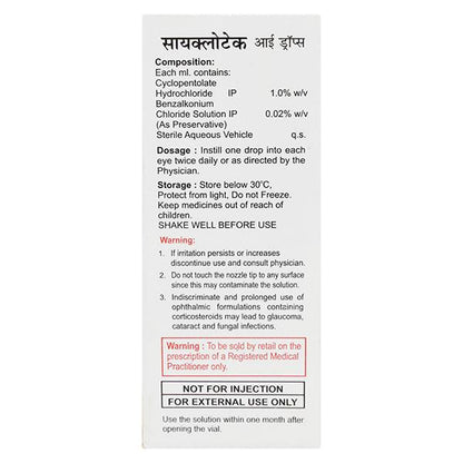 CYCLOTAK Eye Drops 5ml - Global Surgicals