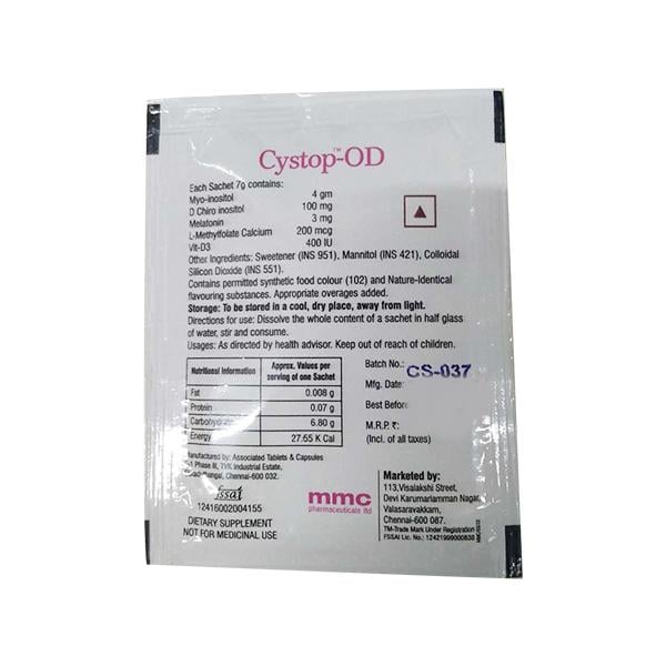 CYSTOP OD Sugar Free Sachet 7gm - Global Surgicals
