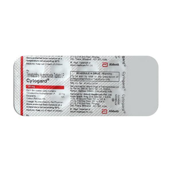 Cytogard 20mg Tablet 10'S - Global Surgicals
