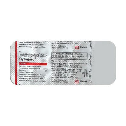 Cytogard 20mg Tablet 10'S - Global Surgicals