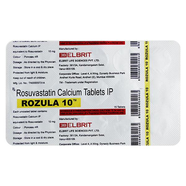 Rozula 10mg Tablet 15'S