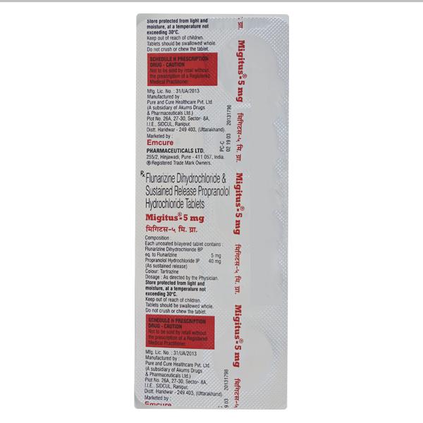 Migitus 5mg Tablet 10'S