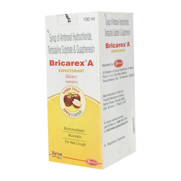 Bricarex A Sugar Free Apple Flavour Expectorant 100ml