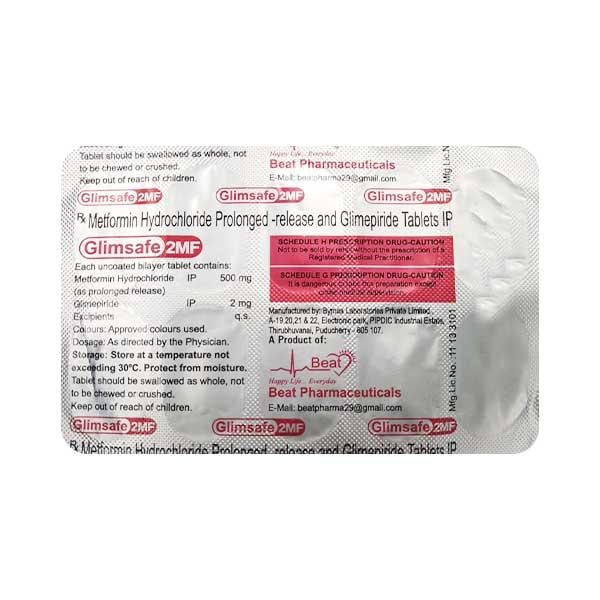 GLIMSAFE MF 2mg Tablet 10's