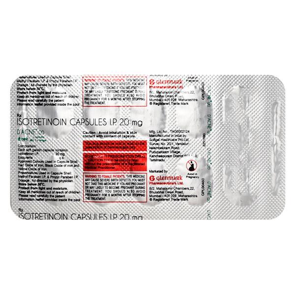 D Acne I 20mg Capsule 10'S - Global Surgicals