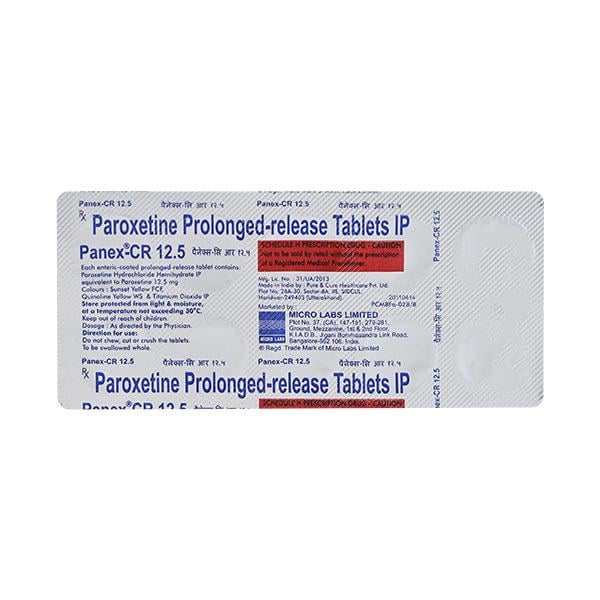 Panex CR 12.5mg Tablet 10'S