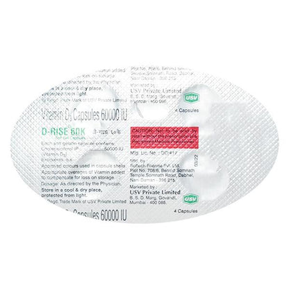 D Rise 60K Capsule 4'S - Global Surgicals