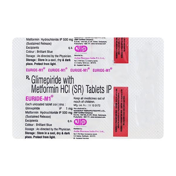 EURIDE M 1 Tablet 10's