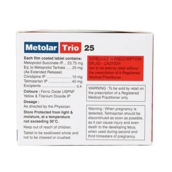 METOLAR TRIO 25 Tablet 10's