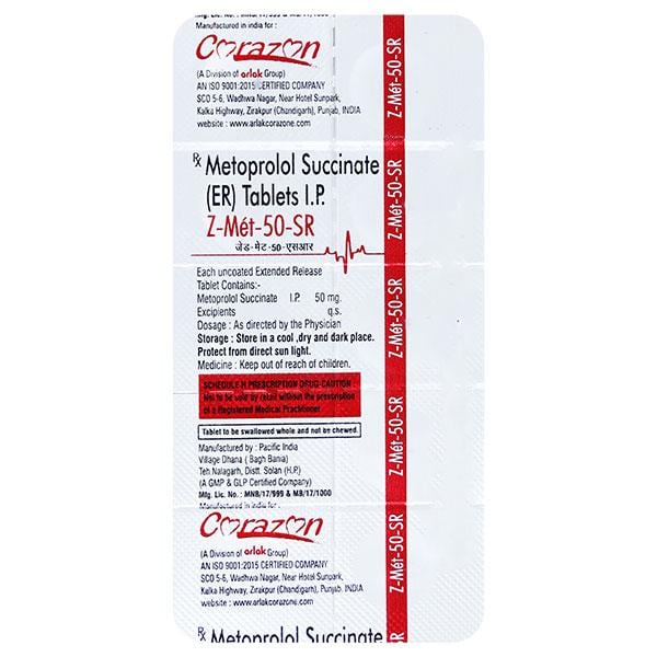 Z MET 50 SR Tablet 10's