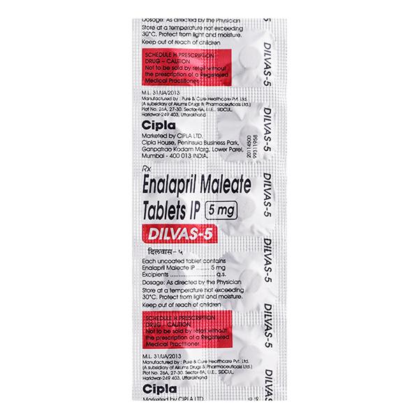 Dilvas 5mg Tablet 10'S